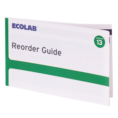 Ecolab® Reorder Guide 50225-01-28 Reorder No. 13